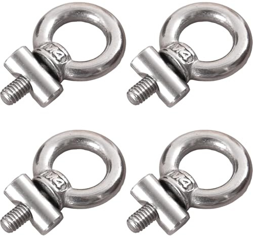 4 Sets Stainless Steel Awning Rail Stoppers Kit, M4 Lifting Eye Nut Ring Shape, End Stoppers Blocking, for Motorhome, Motorhome, Camping Tent Equipment, Awning Rail