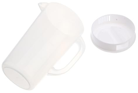 BATHVEVE Jarra de Agua de Gran Capacidad con Tapa Resistente al Calor y Frío Jarra de Plástico para Bebidas para Jugos y Uso Doméstico Reutilizable