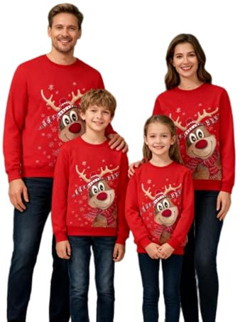 Weihnachtspullover Damen Weihnachtspullover Familie Set Weihnachtspulli Herren Ugly Christmas Sweater Damen Weihnachtsoutfit Familie Weihnachtspulli Familie Set Lustig Hässliche Christmas Sweater