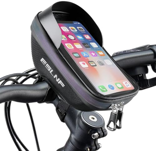 Alyxen Handyhalterung Fahrrad Wasserdicht Handyhalter, Fahrradhalterung Lenkertasche für 4,7-7 Zoll Smartphones mit Regenschutz Fahrradtasche Fahrradlenker Halter Tasche