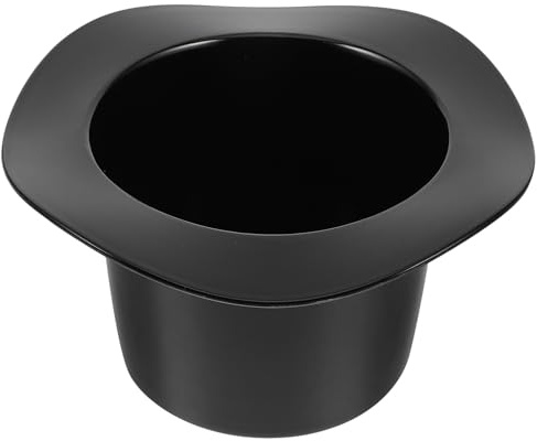 Uonlytech Seau à Glace en Acrylique 1200 ML Noir de Chapeau Bac à Boissons Original pour Vin et Cocktails Seau à Vin Design pour Intérieur et Extérieur