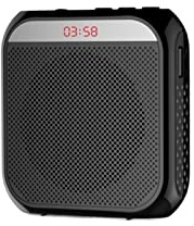 BINGNU Sprachverstärker, Sprachverstärker -Megaphon -Audio -Lautsprecher mit mikrofonladbarem Ultraleicht Mini LCD Bildschirm for Lehrer(Noir)