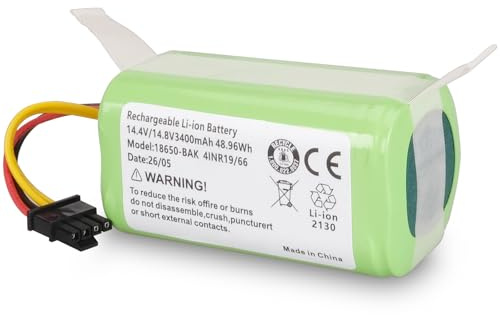 14,4V 3400mAh Li-Ion Batería Compatible con Cecotec Conga 1290 1390 1490 1590, Compatible con Conga Serie, PN: CONG0003 [No Apto para 990 1090 3090 4090]