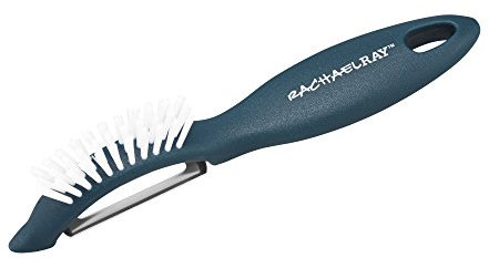 Rachael Ray 46825 Herramientas y Gadgets - Pelador y pelador de nailon, color azul marino, acero inoxidable
