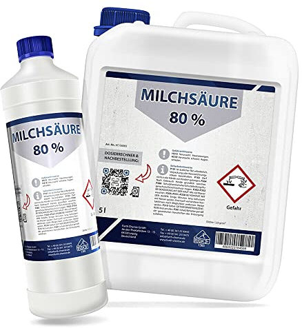 Furthchemie Milchsäure 80% inkl. Dosierrechner | 1 L