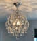 A1A9 Lustre en Cristal Moderne, 3 Abat-jours en Cristal en Forme de Goutte d'eau, Plafonnier, Lampes Suspendues Chromées pour Salle à Manger, Chambre à Coucher, Salon, Entrée