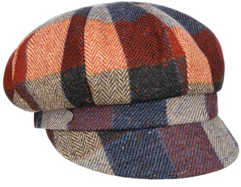 LIERYS Coloured Herringbone Checks Ballonmütze Wollcap Damen Herbst Winter