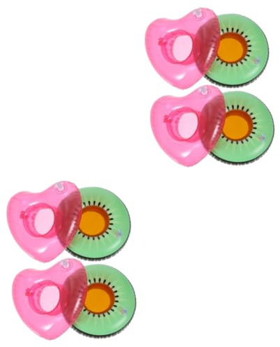 ibasenice 8piezas Soporte Inflable para Bebidas La Piscina De Coloridos y Divertidos Flotadores De Kiwi y Corazón para Fiestas Acuáticas y Decoración De Piscina