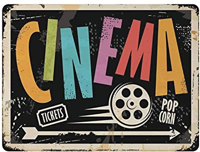 Entradas de película de cine, cartel de estaño, placa de Metal, arte colgante, pintura de hierro, decoración de pared Retro para hogar, cocina, jardín, garaje, 30x40cm