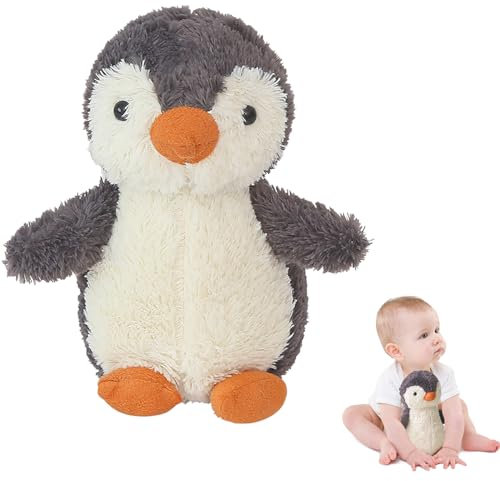 Jouet en Peluche Pingouin Kawaii, 23cm Animaux Poupée Mignonne avec Doudou pour Noël et Les Anniversaires d'Enfants