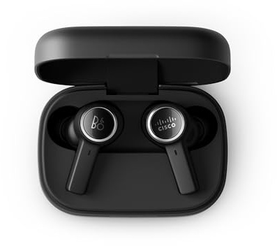Cisco Bang & Olufsen 950, kabellose Bluetooth-Kopfhörer mit kabelloser Ladehülle, aktive Geräuschunterdrückung, schwarzes Anthrazit, 1 Jahr Haftungsgarantie