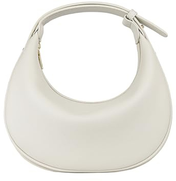 SHEBUYLLI Borse nere da donna, borse a tracolla da donna, borse a tracolla a mezzaluna in pelle con tracolla regolabile, borse a tracolla per donne, shopping, viaggi, uso quotidiano, bianco, Taglia