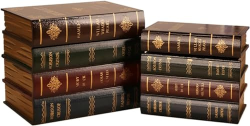 Oriental riverkit 2 Stück Falsche Buchbox Vintage Aufbewahrungsbuch | Dekorative Bücherboxen aus Holz, Buchdekorationen für Zuhause, Bibliothek, Café, Hotel