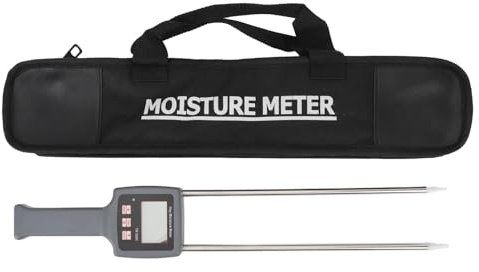 Misuratore di umidità Portatile per Fieno, Misuratore di umidità Professionale per Balle di Fieno per Prevenire il Deterioramento, Misuratore di umidità Accurato per Fieno per