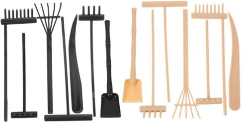 Kit de Mini Râteaux Zen pour Jardin de Sable 14 Pièces en Plastique