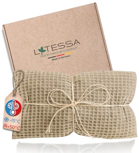 LATESSA® Coussin de noyaux de cerise, 100% coton, moderne & durable, extra de haute qualité, coussin de grains pour micro-ondes, cou, épaule, ventre & dos, coussin chauffant pour bébé, enfant & adulte