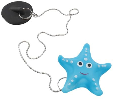 Tappo per vasca da bagno in gomma e catena, tappo per vasca da bagno con catena in gomma, tappo galleggiante per vasca da bagno e catena, tappo di scarico universale in stile cartone animato, tappo di