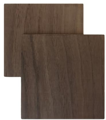 MULANGDI Lot de 2 copeaux de contreplaqué en Noyer Noir Massif, épaisseur 2 mm, for modèles, Gravure, Bricolage, Artisanat, Bois Pur(W10cm-L10cm)