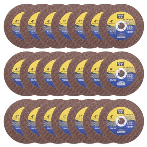 QUARKZMAN 50pcs Meules À Tronçonner 4-1/5 x 1/20 x 5/8 Ultra Mince Disque À Tronçonner Outil Rotatif Disques De Coupe Généraux Pour Métal Pour Acier Inoxydable Fonte Cuivre, Rouge