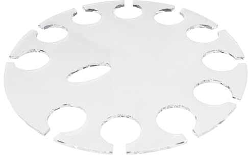 11 Hole Cicular Acrylic Champagne Flute Drinks Serving Tray - Catering, Bar, Weddings, Bridal Showers (DS94) (1)
