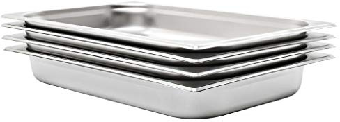 AJJHUUKI Gastronorm Contenitori 4 pz GN 1/1 65 mm Acciaio Inox