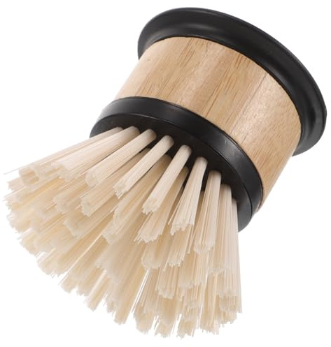 FIXOSHEE Bamboo Wood Dish Brush with Dense Bristles Sturdy Kitchen Scrubber for Deep Fryer Oven Sink Cleaning Versatile Household Dishwashing