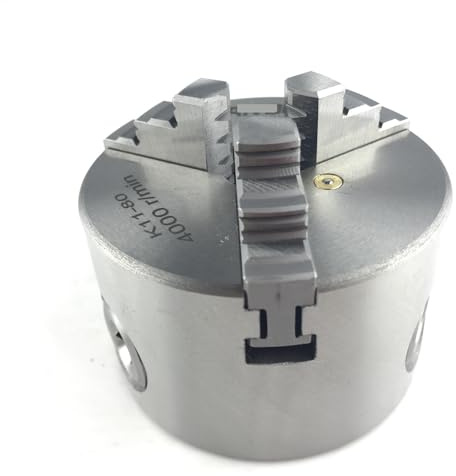 Mandrino portante per tornio, Mandrino for tornio a 3 griffe Mandrino autocentrante for mini tornio da 80 mm K11-80 Marca SAN OU 3 '' for mini tornio
