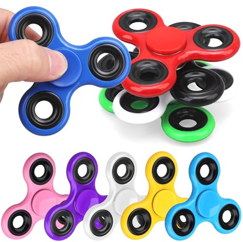 Dilabnda Fidget Spinner Bulk 10 Stück für Erwachsene Kinder, Tri-Spinner Finger Fidget Spinner, Anti-Angst Fokus, Anti Angst Spielzeug, Geschenke für Partygeschenke Klassenbelohnungen