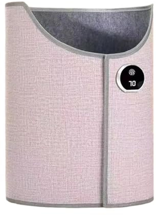 harayaa Scaldapiedi sotto la Scrivania, Scaldamuscoli Elettrico Silenzioso con Timer e Protezione Anti-Ribaltamento, 5 Livelli Temperatura Regolabile, Pieghevole, Ideale per Ufficio e Casa, Rosa
