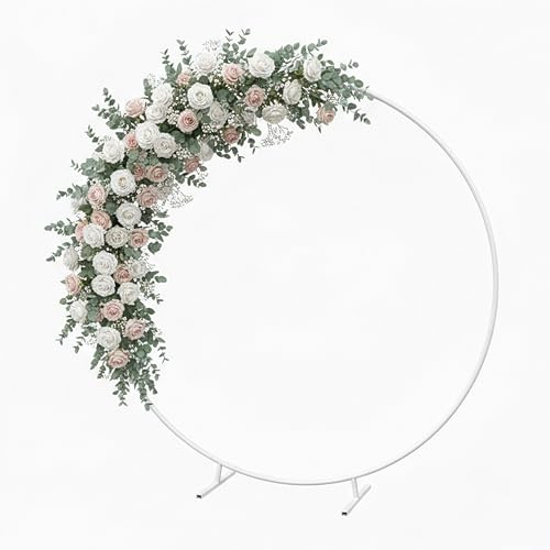 Relaxdays Arco per Palloncini, Rotondo, Metallo, Matrimonio, Compleanno, Fidanzamento, Ø 195 cm