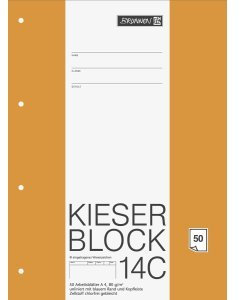 Brunnen 10 x Kieser-Block A4 blanko 50 Blatt