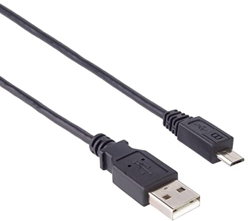 PremiumCord Câble de Connexion USB - Micro USB 1,8 M, Type A Mâle vers Type Micro B Mâle Étendu, Câble de Données Haut Débit 480 Mbit/s, 5 Broches, 2X Blindé, AWG28, Couleur Noir, 1,8 M