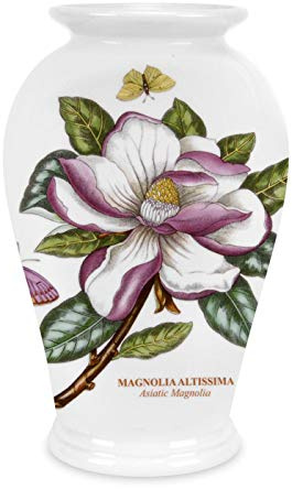 Portmeirion Home & Gifts BGHA58050 Vase Canton Magnolia, céramique, pierre de lune, quartz rose, aigue-marine, améthyste 20,3 cm