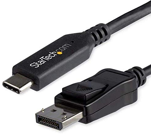 StarTech.com USB-C auf DisplayPort-Kabel (1,8 m, 8K 30Hz, HBR3, USB-C-Adapter, Thunderbolt 3-kompatibel) | HBR3, DSC, 5K 60Hz, Thunderbolt 3 kompatibel, HDCP 2.2, EMI-Abschirmung, Einrastender DP Stecker