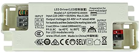 LEDLUX CC4460, pilote Led DC 1000mA DC 33V-40V 40W, alimentation à courant Constant pour panneau Led 60x60cm