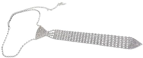 OKwife CFashion Luxe Diamant Cravate Strass Collier Cravate dans Le Banquet De Mariage Fête Club Party Shinning
