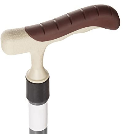 SPES - Bastone da Passeggio per Anziani e Disabili in Alluminio e Impugnatura Antiscivolo - Regolabile in Altezza con Puntale Triangolare - Argento