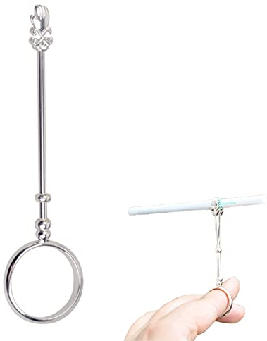 Ring Zigarette, Zigarettenspitzenring, Handfinger Zigarettenring, Zigarette Fingerring Hand Halter für Männer und Frauen, Schützen Sie Ihre Finger (75 mm)