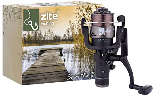 Zite Fishing Angelrollen | Bespult mit monofiler Schnur | Freilaufrolle Karpfenrolle Forellenrolle | Top Einsteigerrollen (Freilaufrolle)
