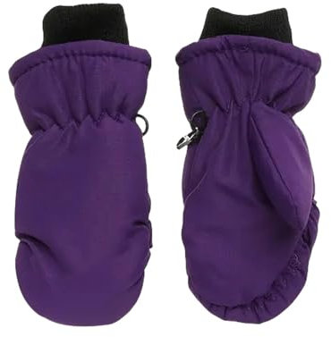 Kind Handschuhe 3-6 Jahre Kinder Ski Handschuhe Winter Dicken Warme wasserdichte Handschuhe-Lila