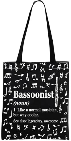 MINIGIU Bassoonist Gift Bassoonist Appreciation Gift Bassoon Lover Gift Bassoon Tote Bag for Bassoon Player (Bassoonist tote bag)