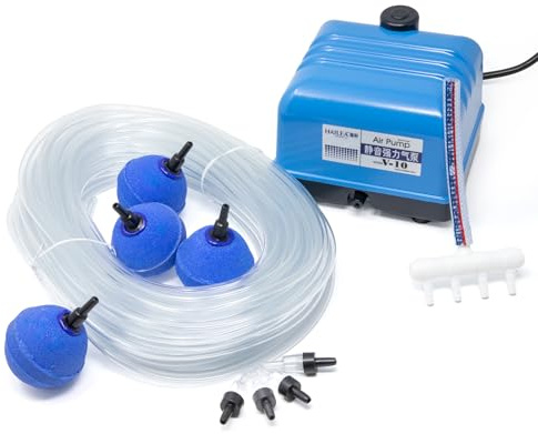VIALIA Teichbelüfter V-10 Komplettset, 10W Sauerstoffpumpe für Koiteich