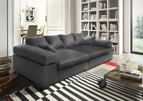 Fun Möbel Big Sofa Couchgarnitur Megasofa Riesensofa Arezzo Kunstleder Madryt (Anthrazit)
