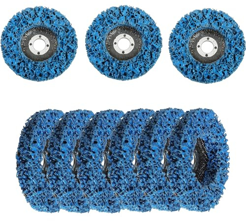 GLDFYYDS 6 PCS Angle Grinder Discs 100 mm, 4 inch Strip Discs Stripping Wheel for Paint Removal, Durable Poly Strip Discs for Remove Paint Coating Rust Welds Oxidation, Blue