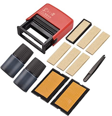 Datumsstempel, Manueller Datumsstempel, Unterschriftenstempel mit Schnell Trocknender Tinte und 2,5 Mm Worthöhe für Schnellen und Einfachen Datumsdruck