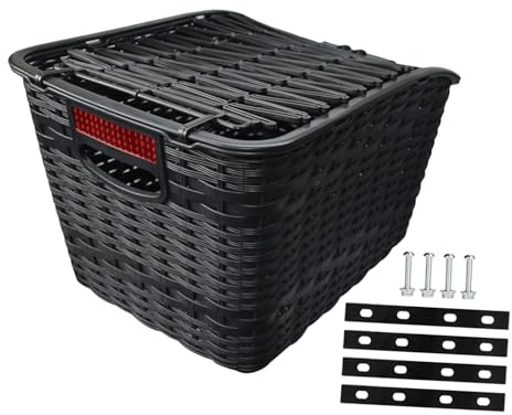 kowaku Fahrradkorb hinten, Fahrradkorb, Abnehmbarer Kleinteile-Organizer, Fahrrad-Lastenkorb mit Schnellbefestigung für Outdoor, Sportreisen, Zelten