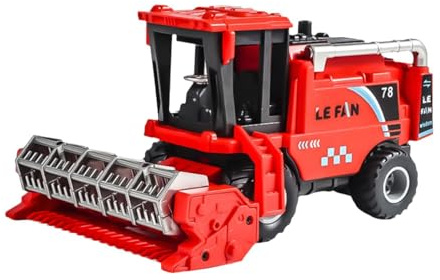 Fenteer Combine Harvester Tractor Realistic Toy, Red, 20cmx13.5cmx10.5cm, Kid