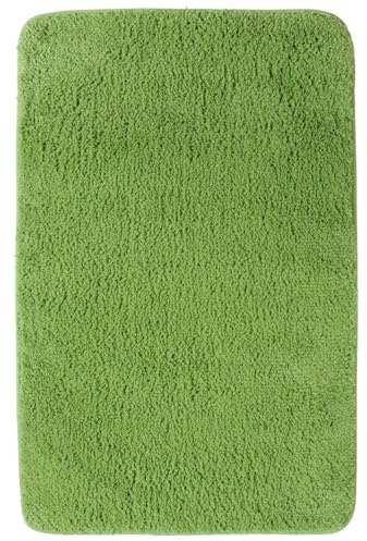 NYVI Badematte NYVISpa Lasalle 60x90 cm Grün Rechteckig - Badezimmerteppich - rutschfest, Saugfähig, Schnell Trocknend, Fußbodenheizung geeignet, Oeko-TEX, Waschbar, Weich