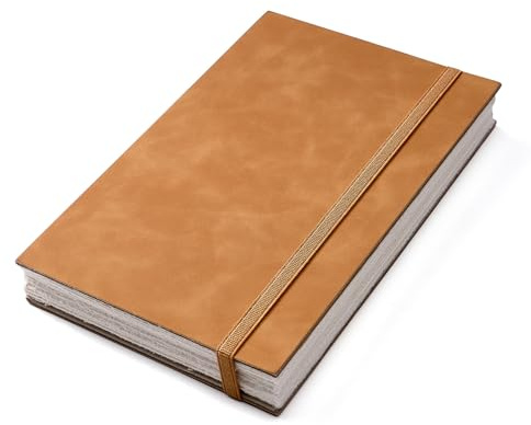 tumuarta Skizzenbuch mit Büttenrand, 150 gsm, 80 Blatt Mischtechnik-Papier, säurefrei, handgebunden, für Bleistift, Tinte und Marker (14X21.6 CM)