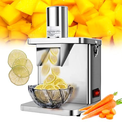 KLYDBMYT Coupe-légumes électrique, avec 5 Filets à Couteaux et 2 Lames en Acier Inoxydable, Hachoir à Carottes pour Cuisine, trancheuse râpe pour Fromage